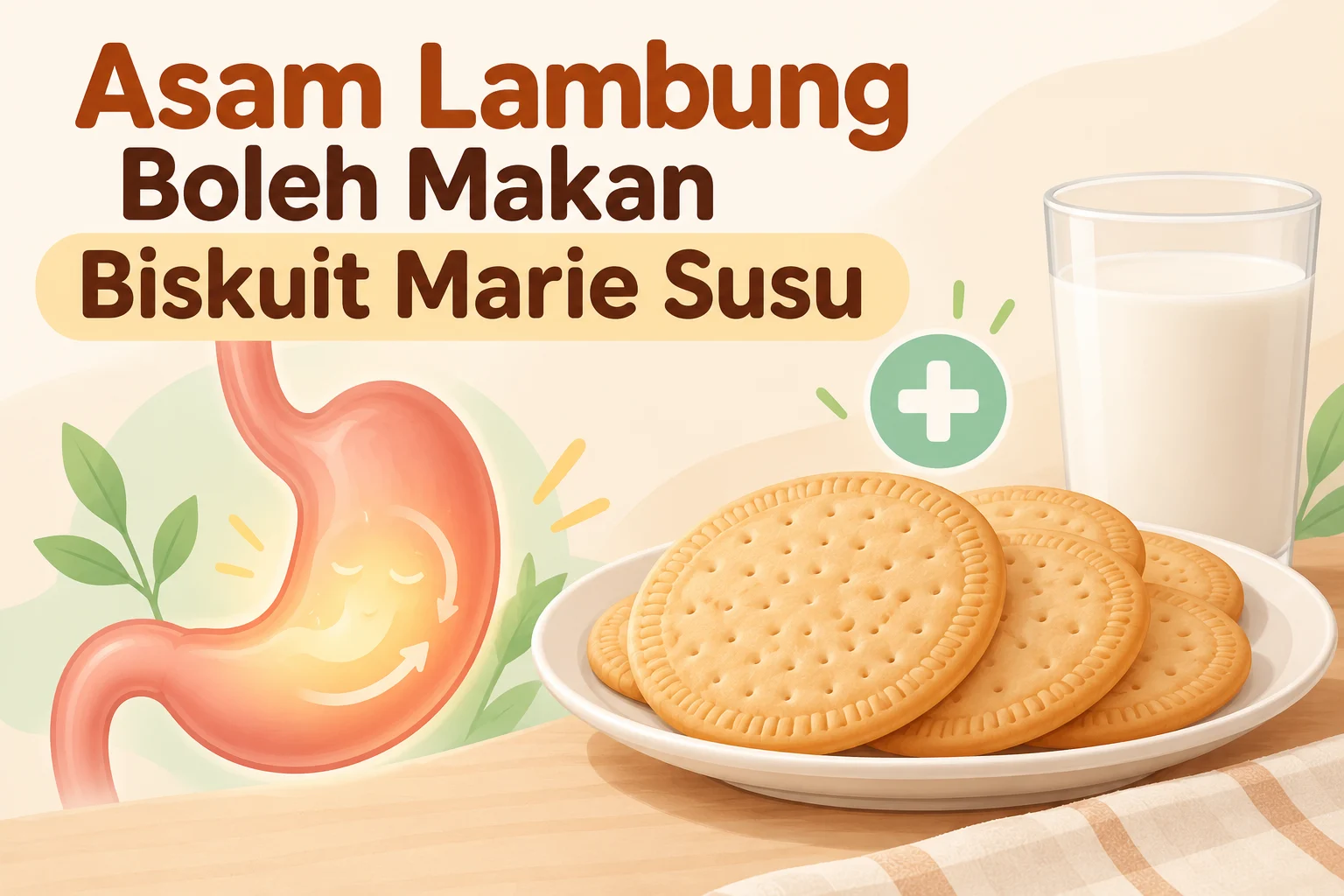 Asam Lambung Boleh Makan Biskuit Marie Susu